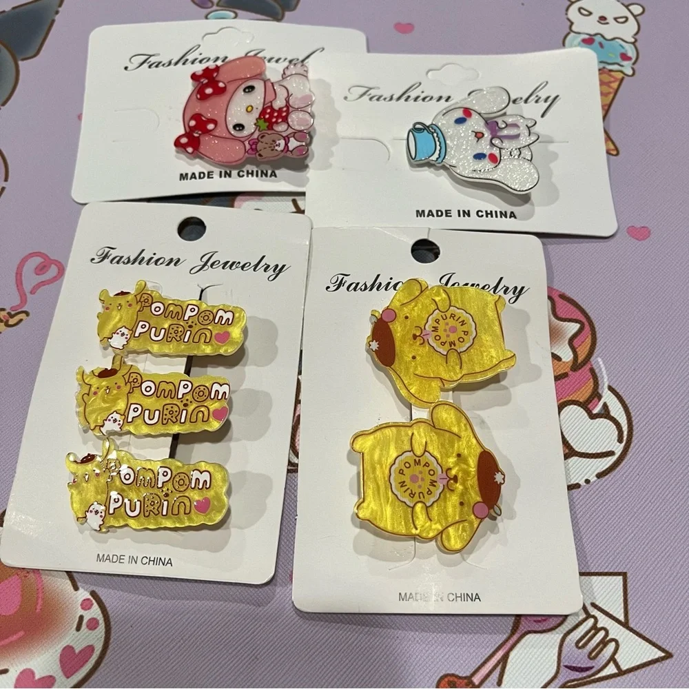 Sanrio Characters Bundle of 7 Hair Clips